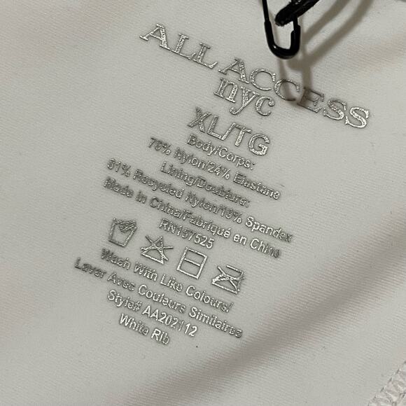 NWT Bandier All Access Rib Front Row Bra - White - XL - Picture 11 of 11